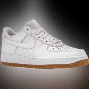 Size Men's 12. Nike AF1 '07 LE White/White/Gum. (Tried On/New) OG Box.